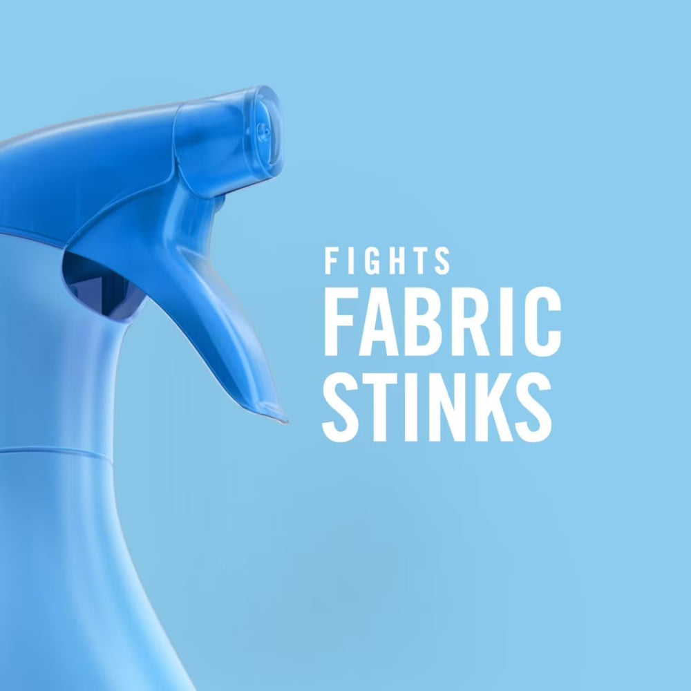 Mist from Febreze landing on seat fabric to neutralize smells