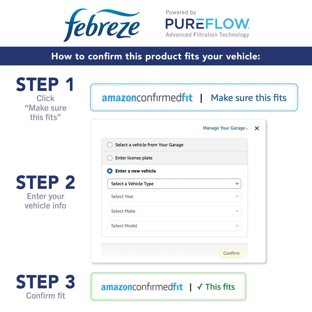 Step demonstration removing old filter and inserting Febreze unit for fast maintenance