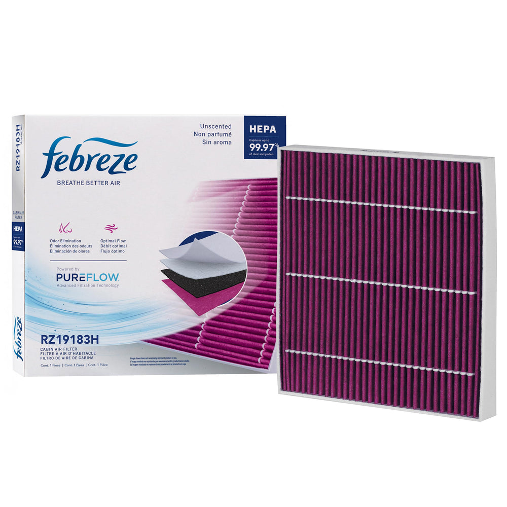 Febreze RZ19183H front packaging showing brand and odor-control benefits