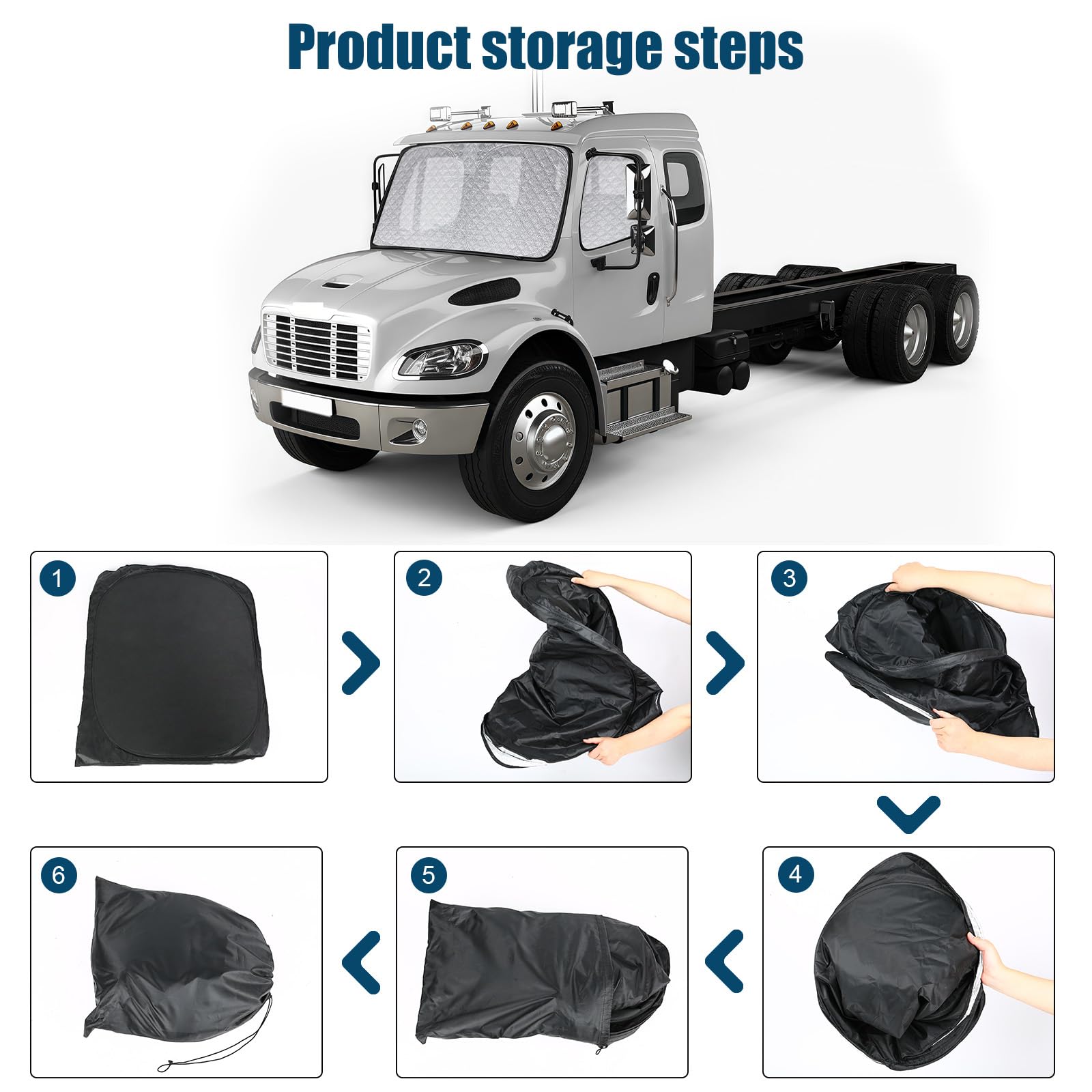 Federedevo compact folded shade in storage bag demonstrating easy transport and storage