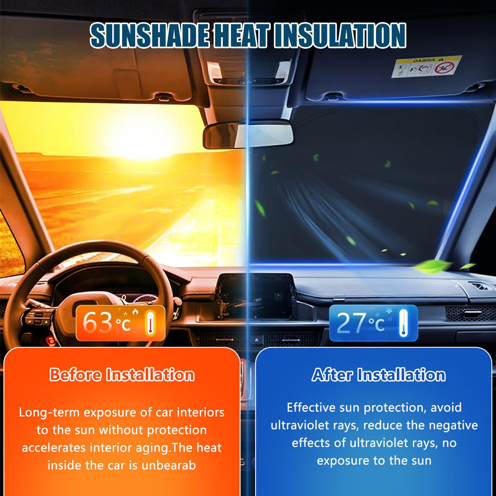 Federedevo shade installed in cab demonstrating quick hands-free use