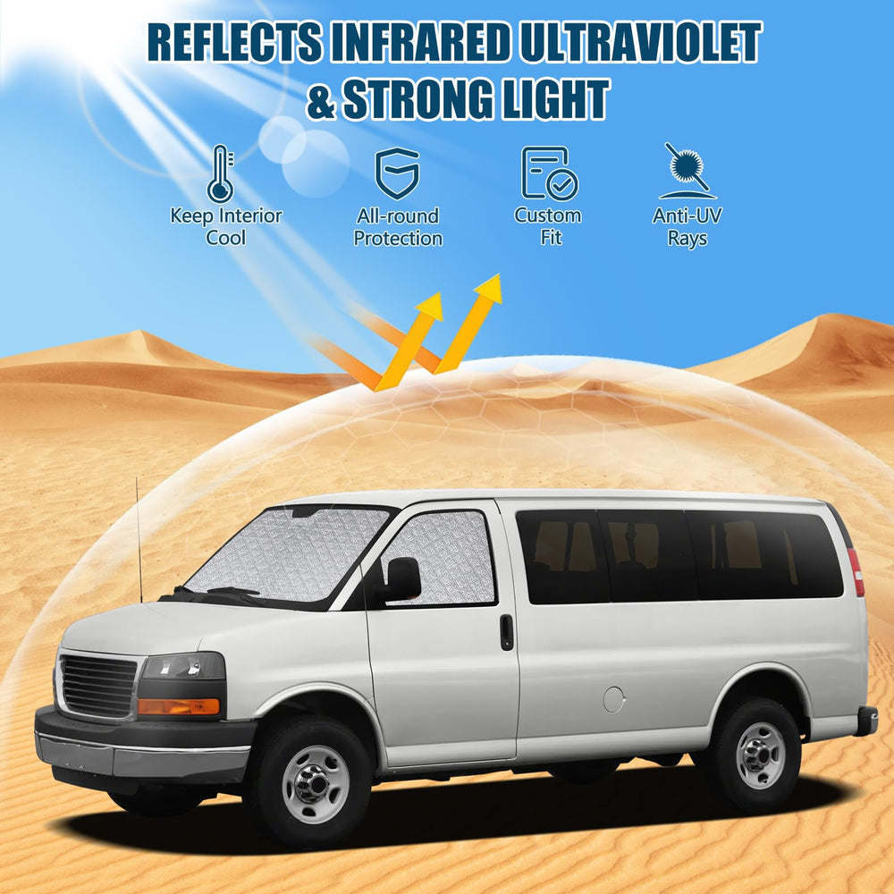 Federedevo size compared with tools to show fit for Express/Savana vans