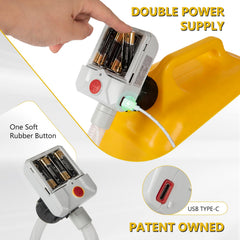 FEEDRON pump transferring fuel from jerry can demonstrating fast refills