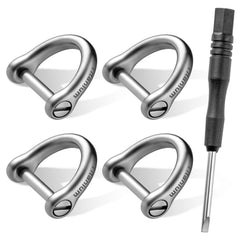 FEGVE D-ring front view showing compact shape and tidy finish for secure keys