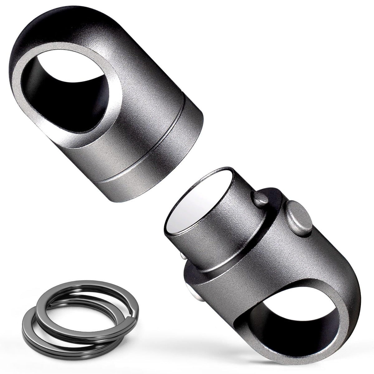 FEGVE front view of magnetic keychain showing secure locking benefit