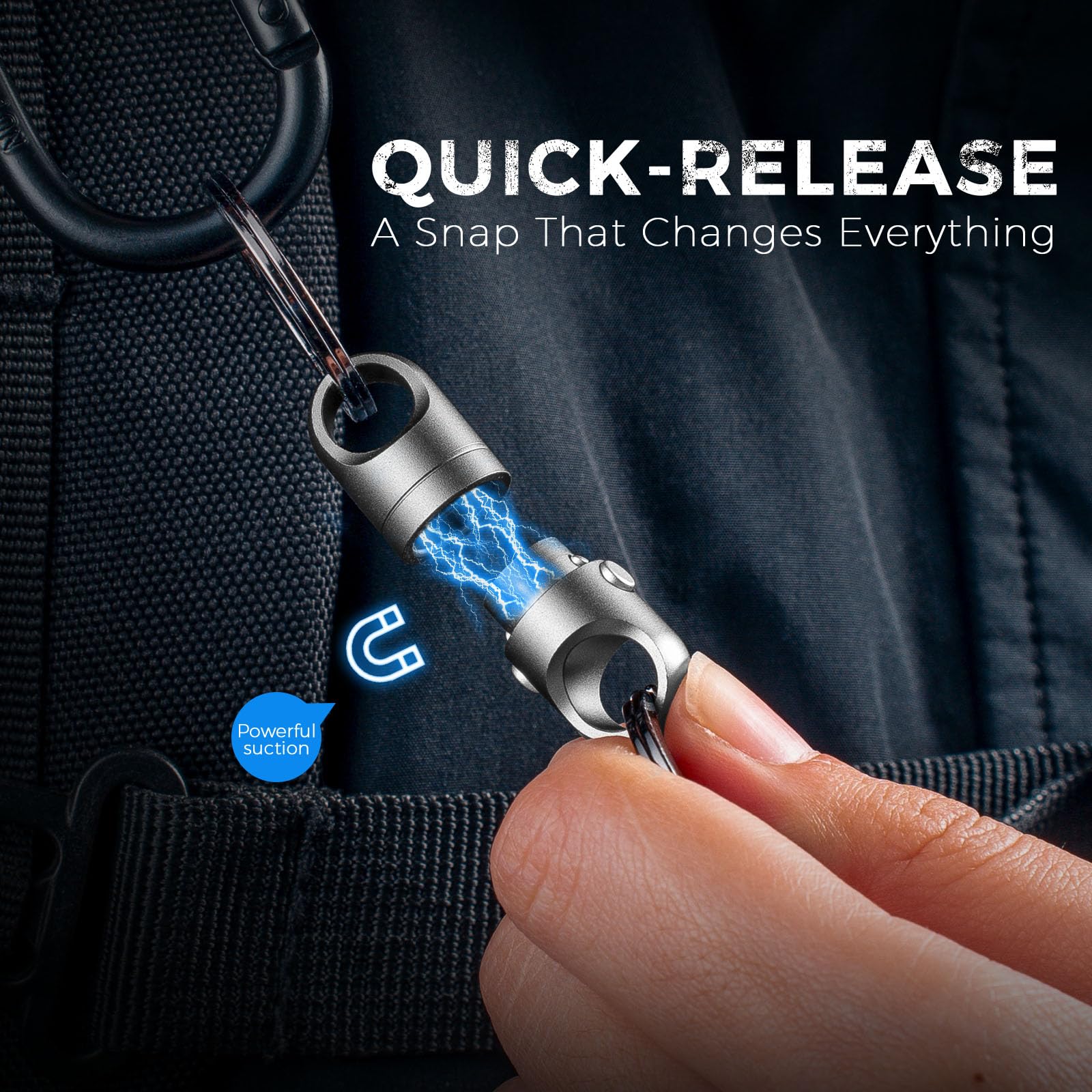 FEGVE attached to car key being detached for fast handoff