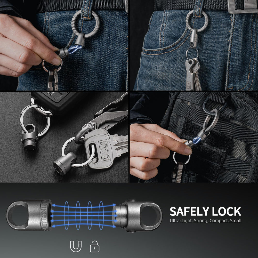 FEGVE attached to a bag loop showing easy access and reliability