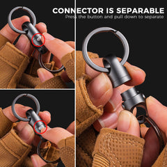 FEGVE side profile showing 360° rotating connector for tangle prevention