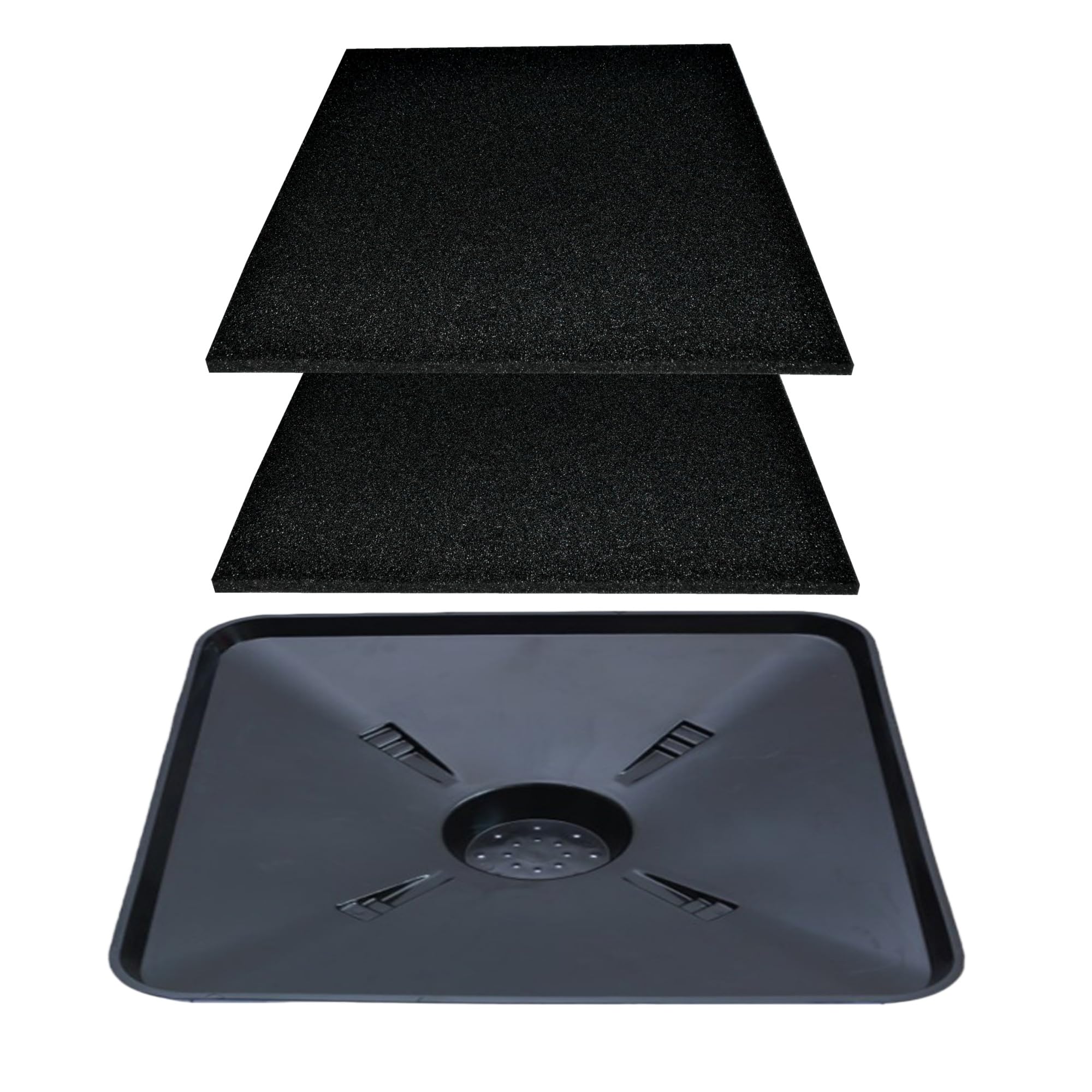 FEICHANGHAO front view drain pan showing large catch area and tidy containment benefit