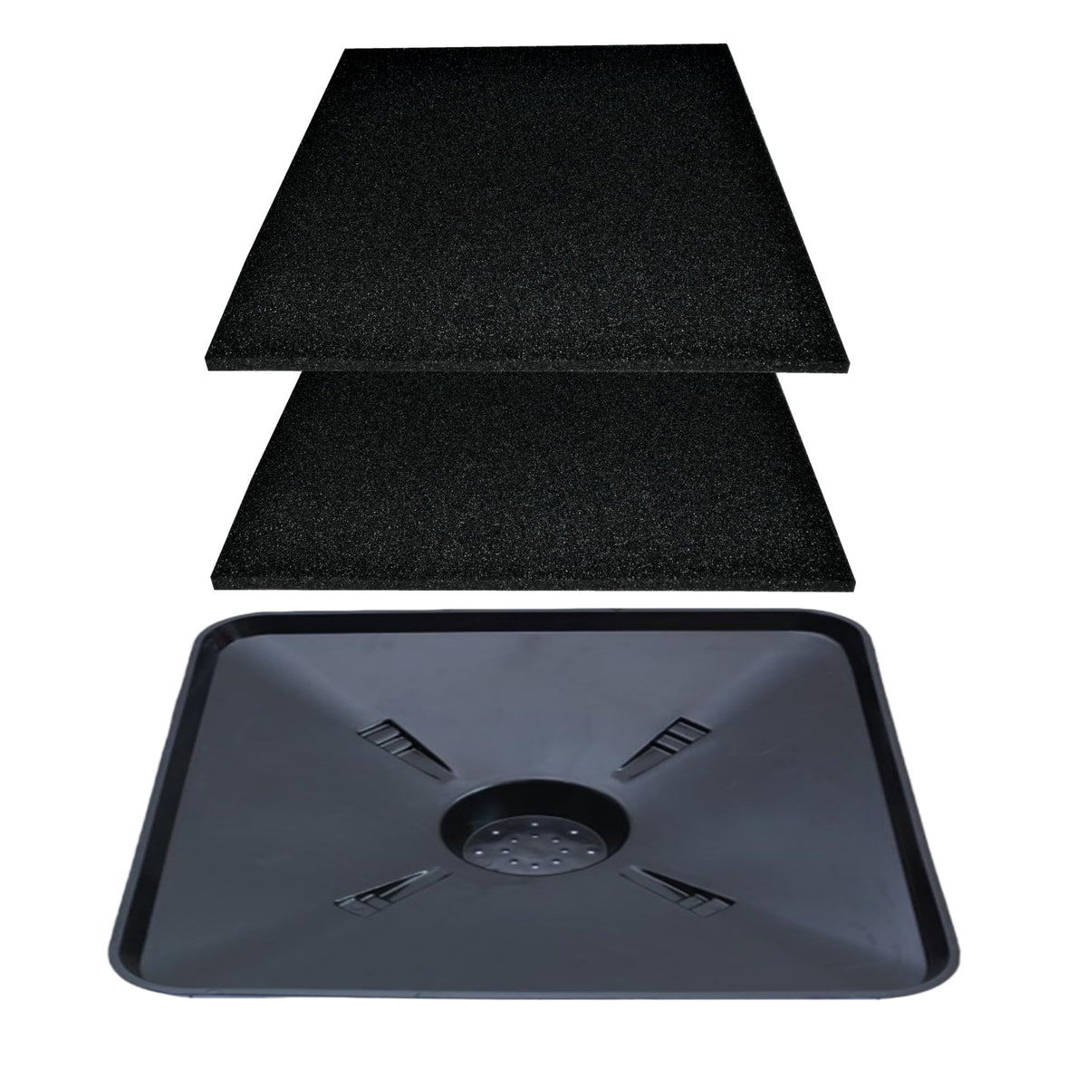 FEICHANGHAO front view drain pan showing large catch area and tidy containment benefit
