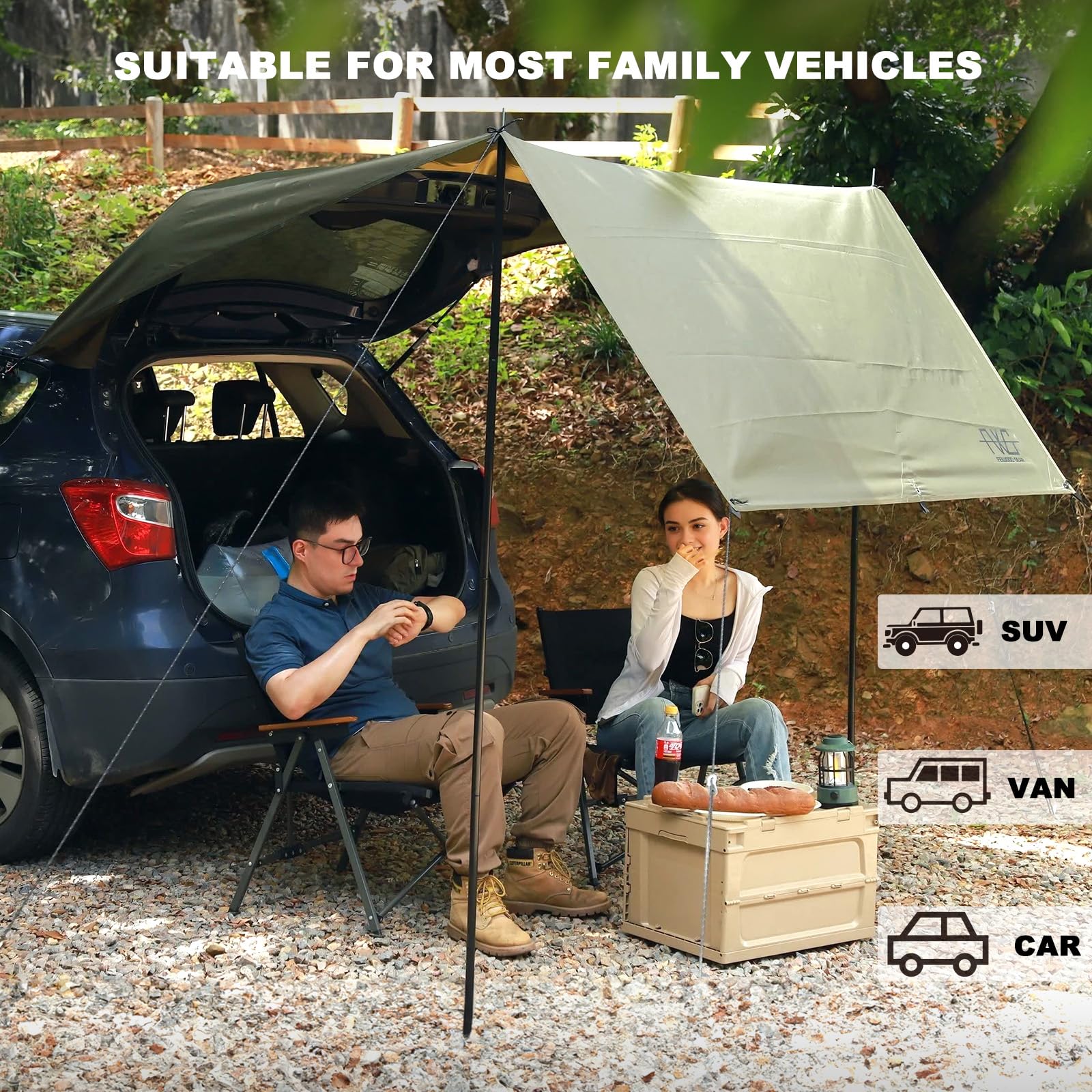 FEIWOOD GEAR suction cup fastened to vehicle demonstrating rack-free mount