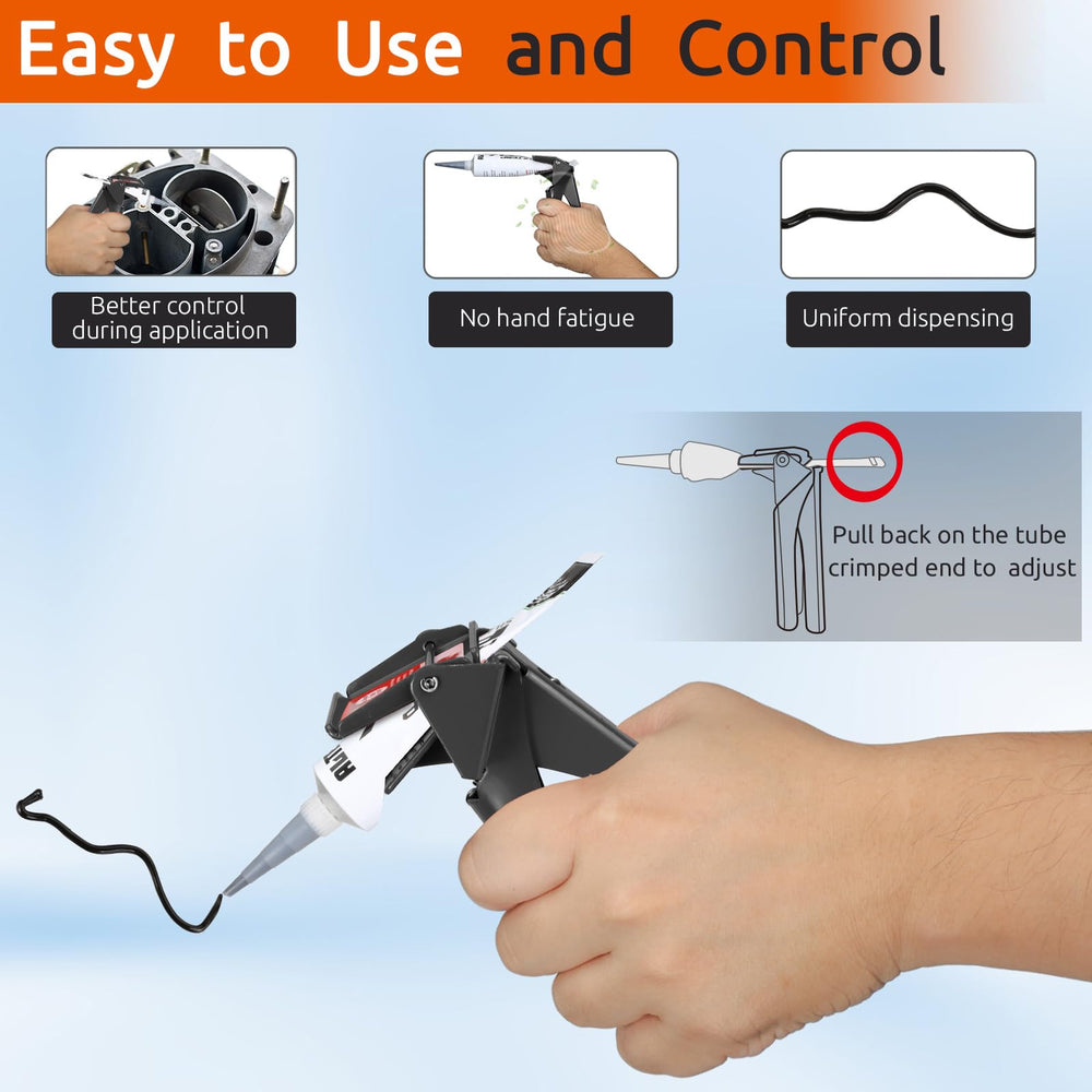 Feiyagoo tool in use sealing a windscreen showing cleaner bead application benefit
