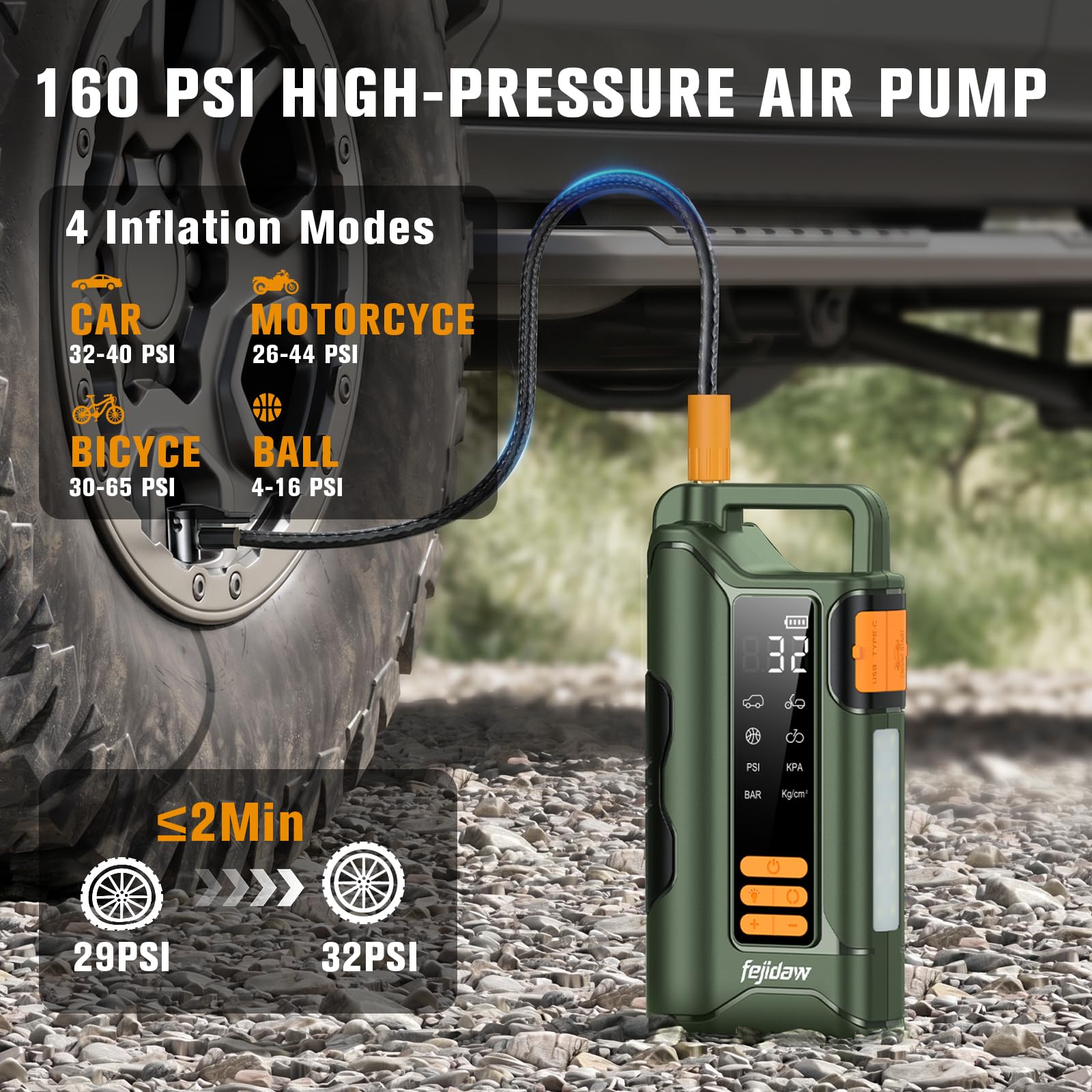 fejidaw inflator hose with three nozzles highlighting versatile inflation options