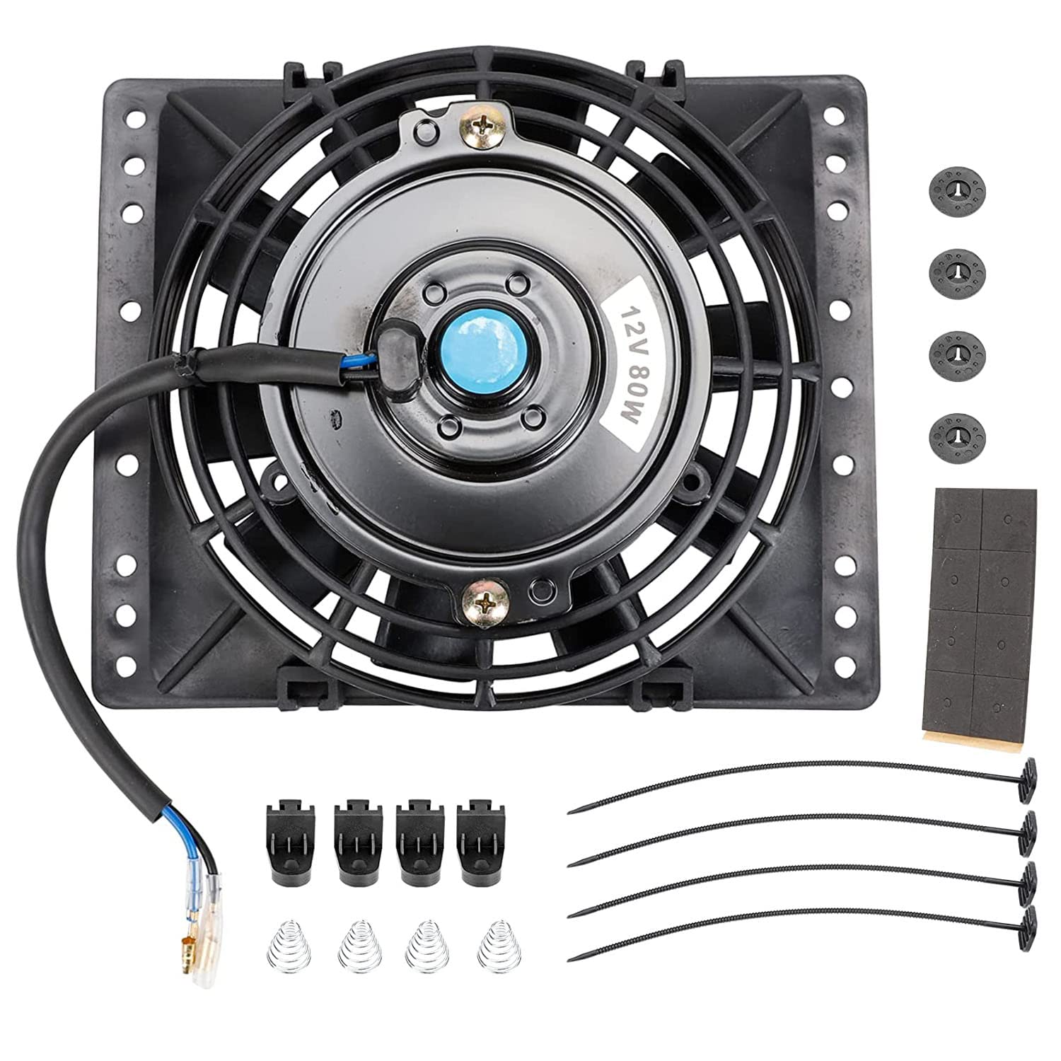 Fekuar front view of 6-inch slim fan showing compact design and high airflow benefit