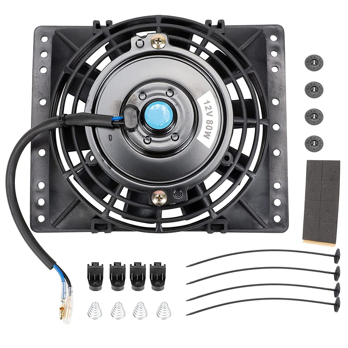 Fekuar front view of 6-inch slim fan showing compact design and high airflow benefit