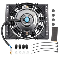 Fekuar front view of 6-inch slim fan showing compact design and high airflow benefit