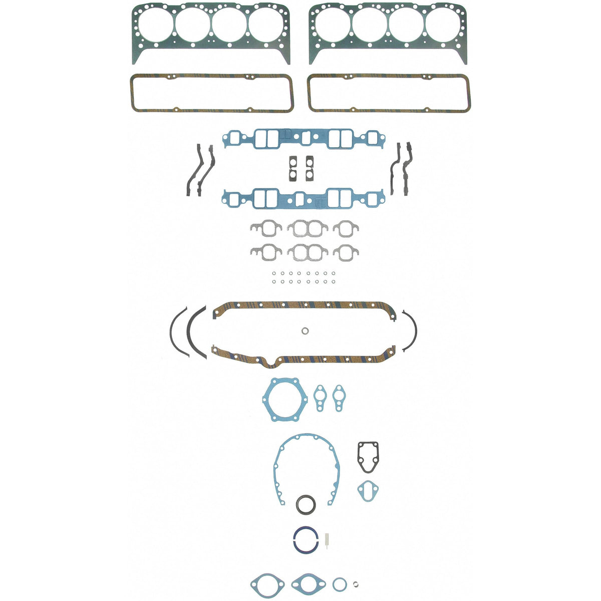 Fel-Pro front packaging showing full gasket kit and clear contents for confident purchase