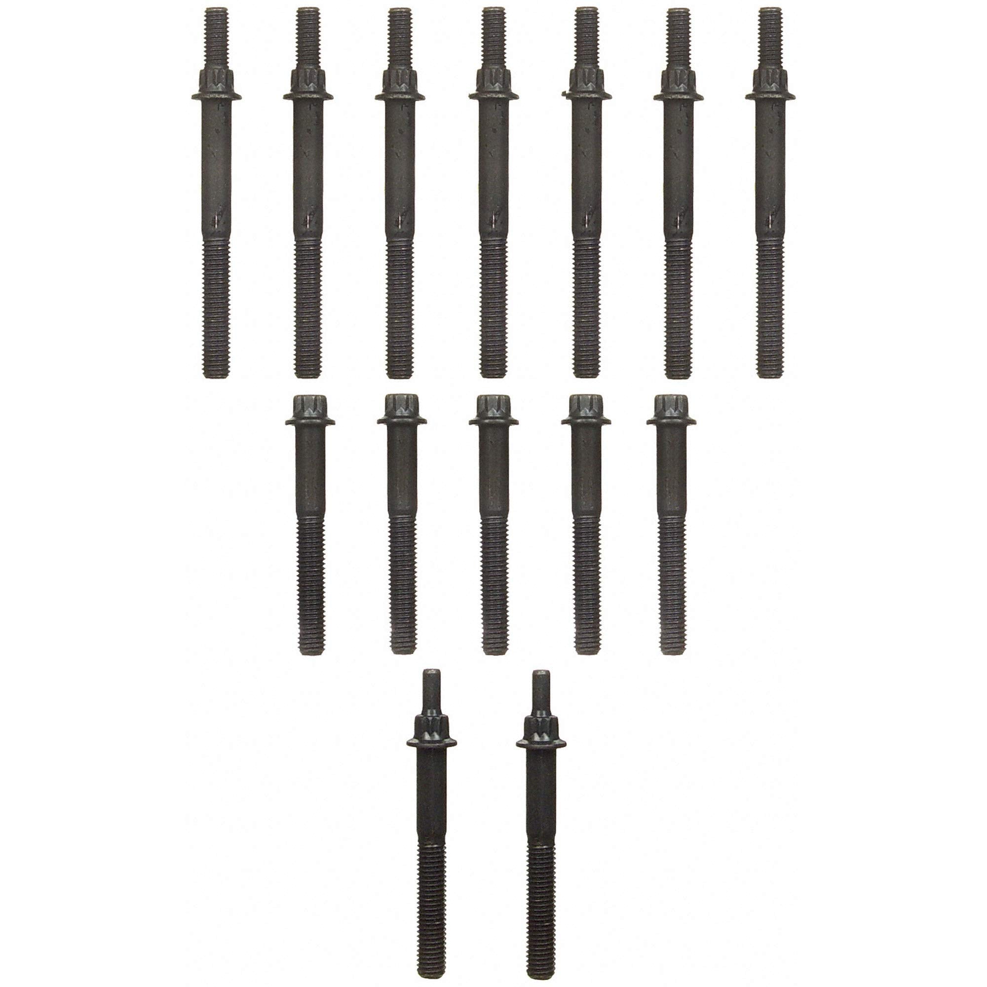 Fel-Pro ES 71102 head bolt set in packaging showing complete replacement bolts for reliable clamp