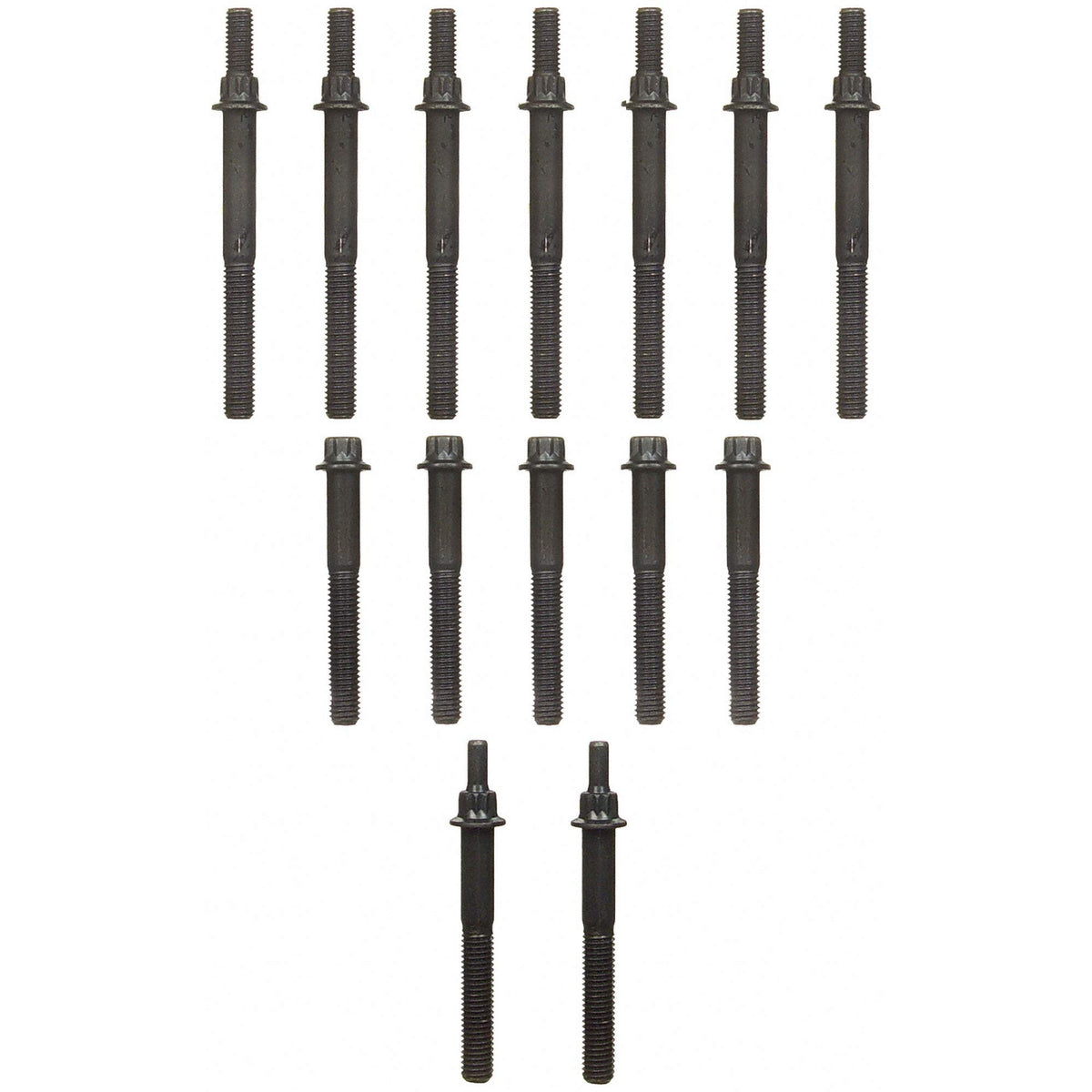 Fel-Pro ES 71102 head bolt set in packaging showing complete replacement bolts for reliable clamp