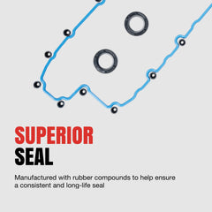 Fel-Pro gasket installed on engine valve cover, demonstrates proper seal