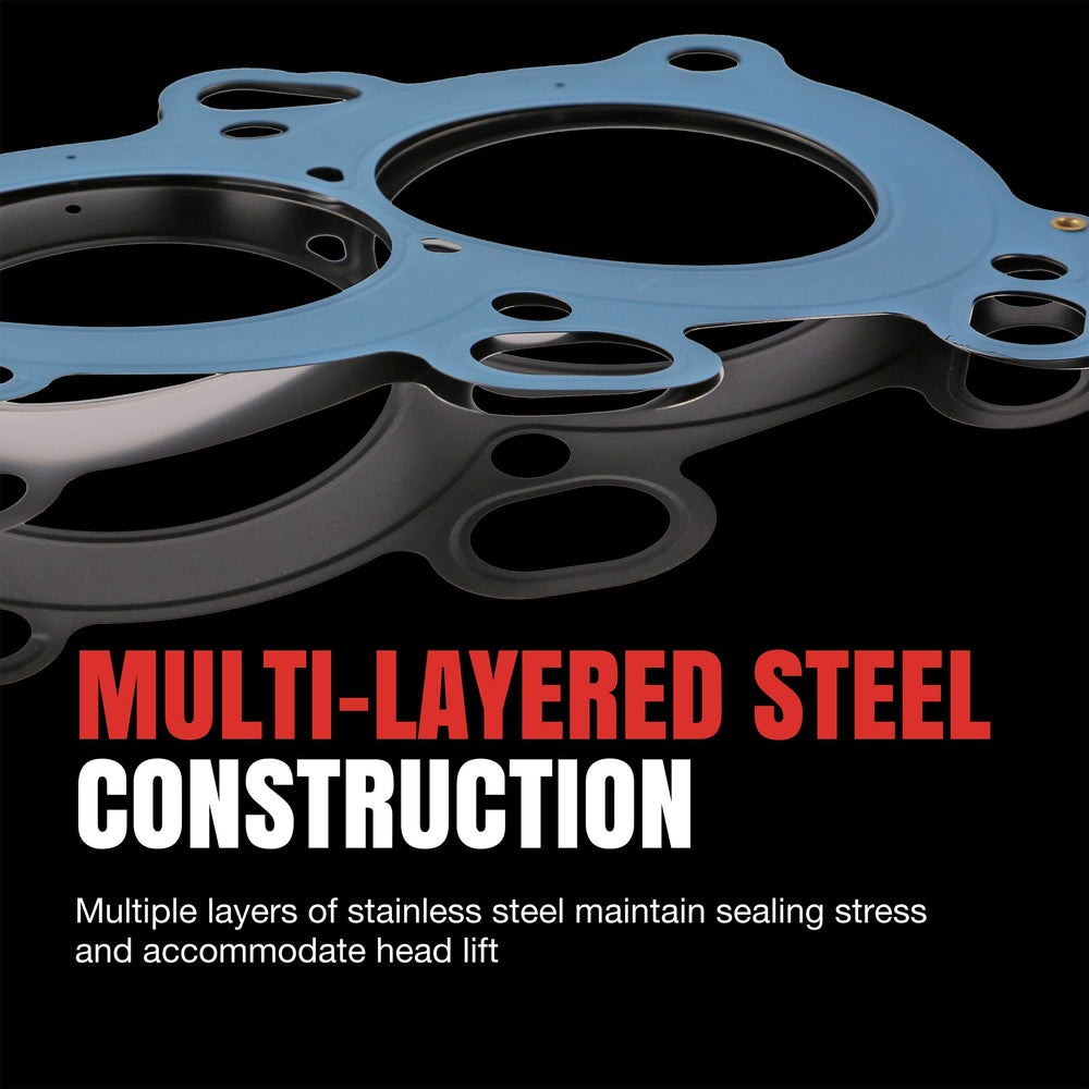 Fel-Pro gasket kit with tools for scale, confirming included components