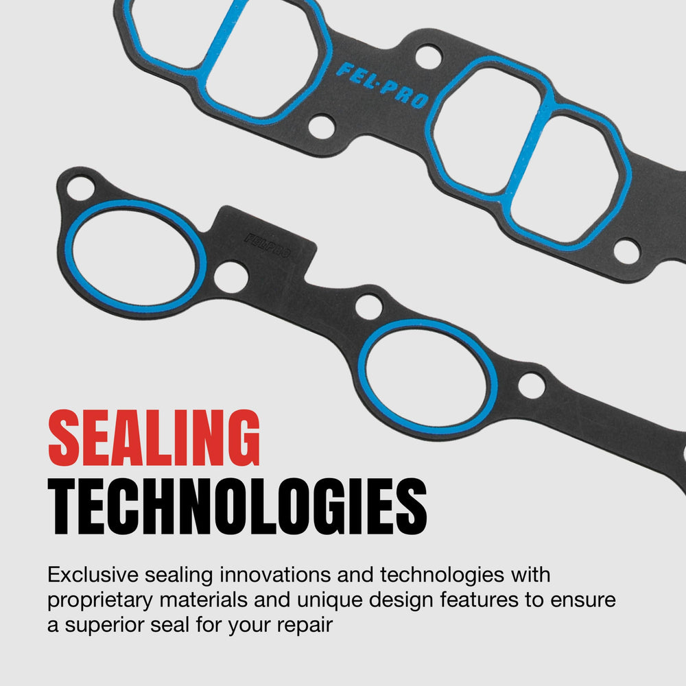 Fel-Pro intake gasket close-up showing seal texture and durable material for better sealing