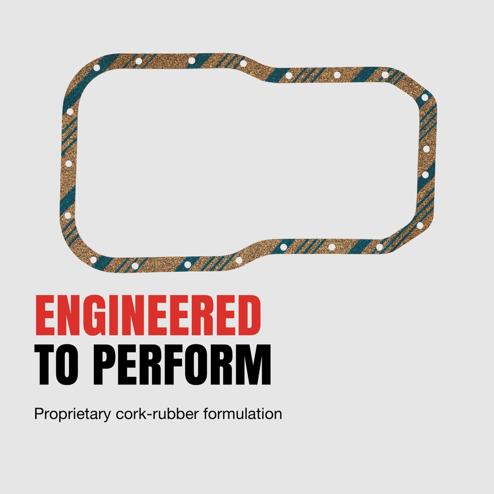 Fel-Pro gasket laid out showing 16-bolt hole pattern for precise fit