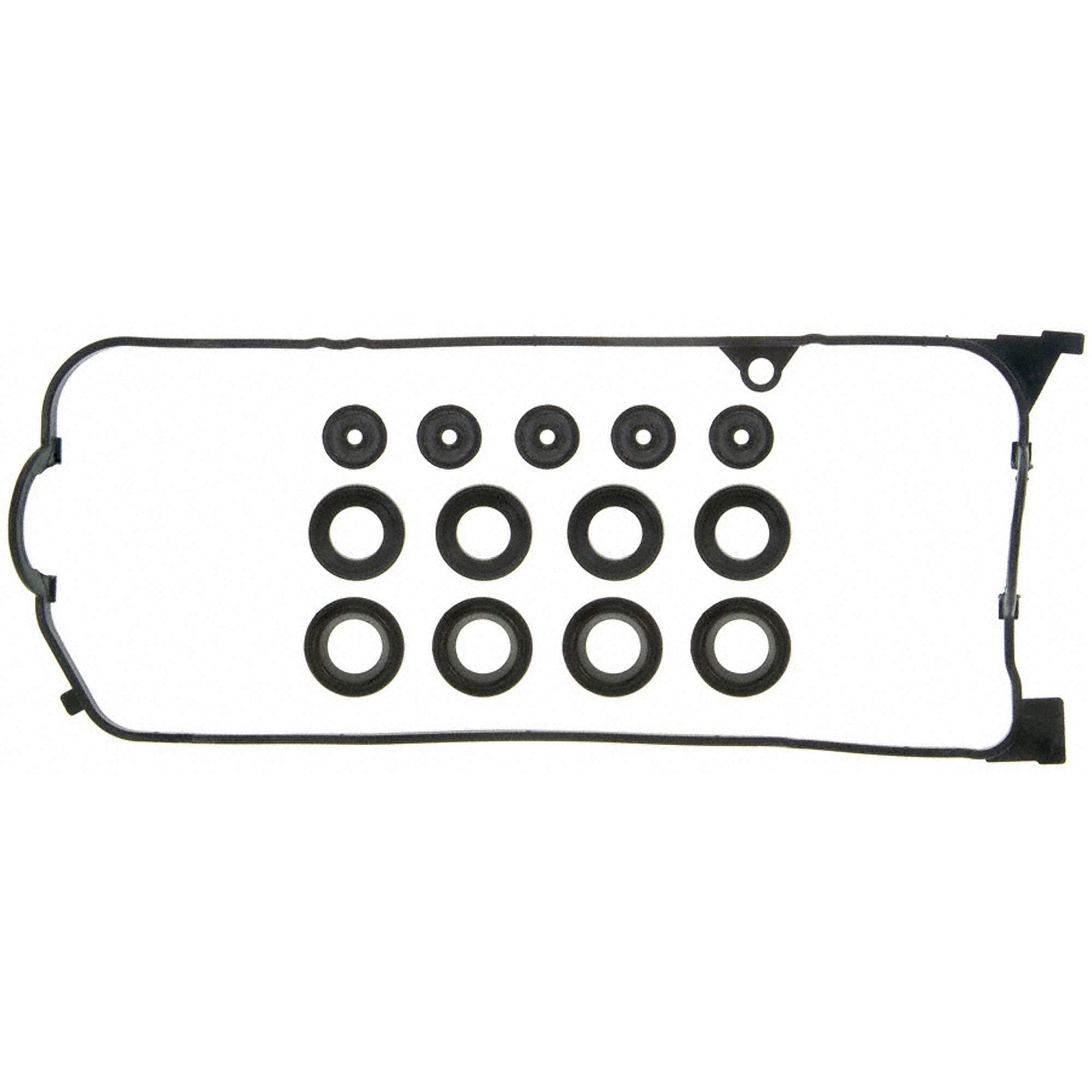 Fel-Pro valve cover gasket set front packaging showing part number and benefit