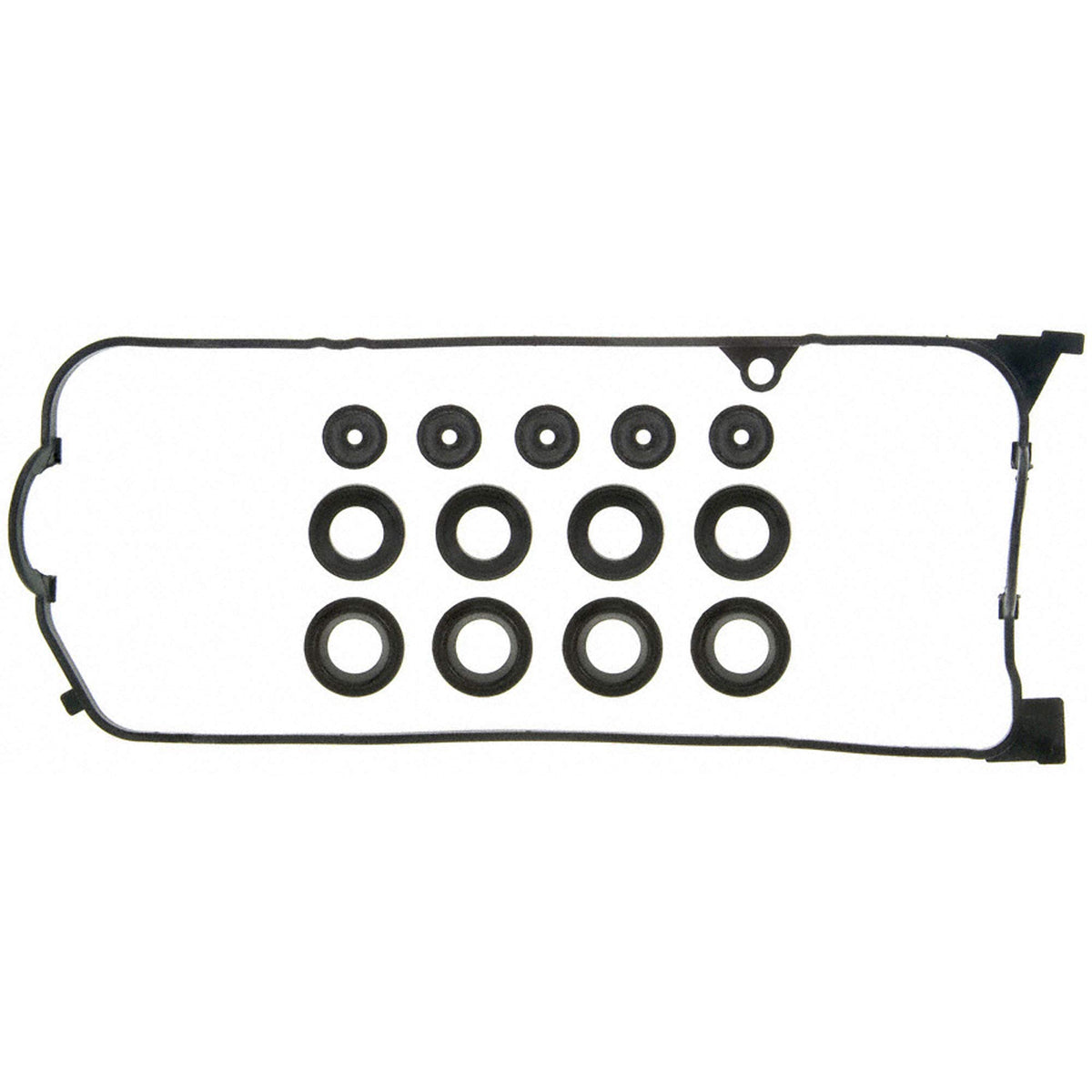 Fel-Pro valve cover gasket set front packaging showing part number and benefit