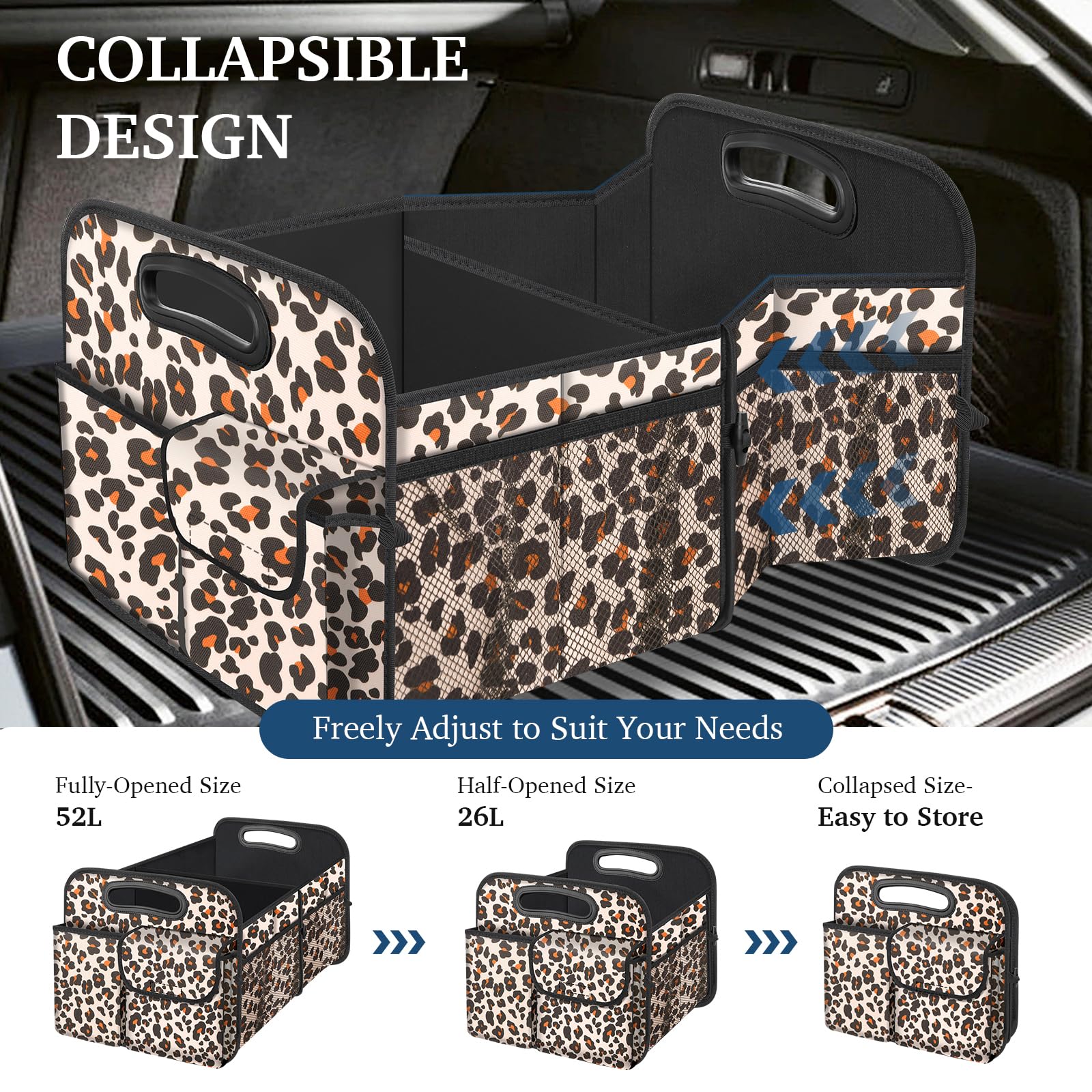Femuar underside with Velcro non-slip base keeping organizer stable