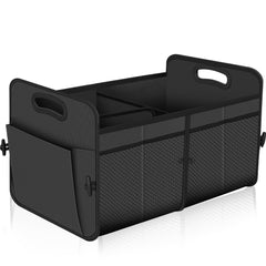 Femuar front view large grey trunk organizer showing roomy interior benefit