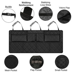 Femuar detailed shot of cloth and mesh pockets for sorted items and quick access