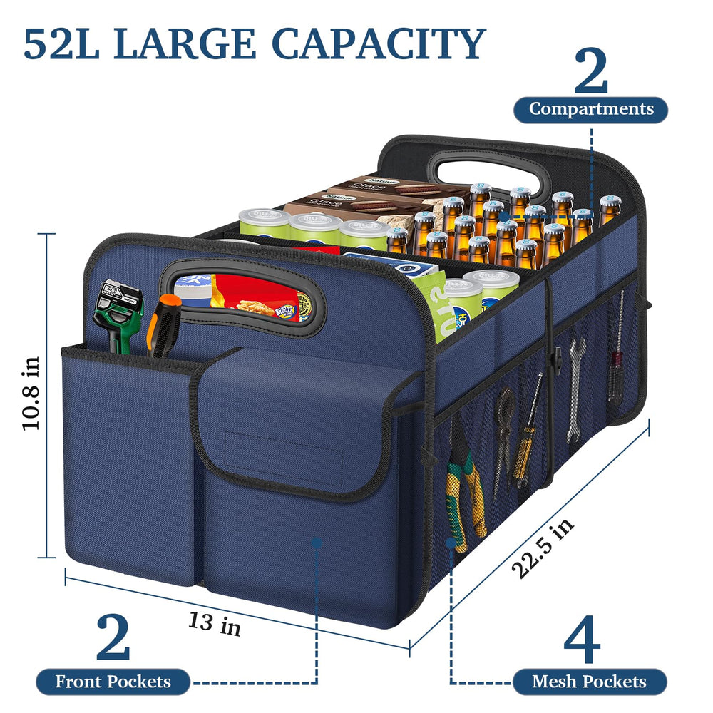 Femuar top view with removable dividers demonstrating customizable compartments benefit