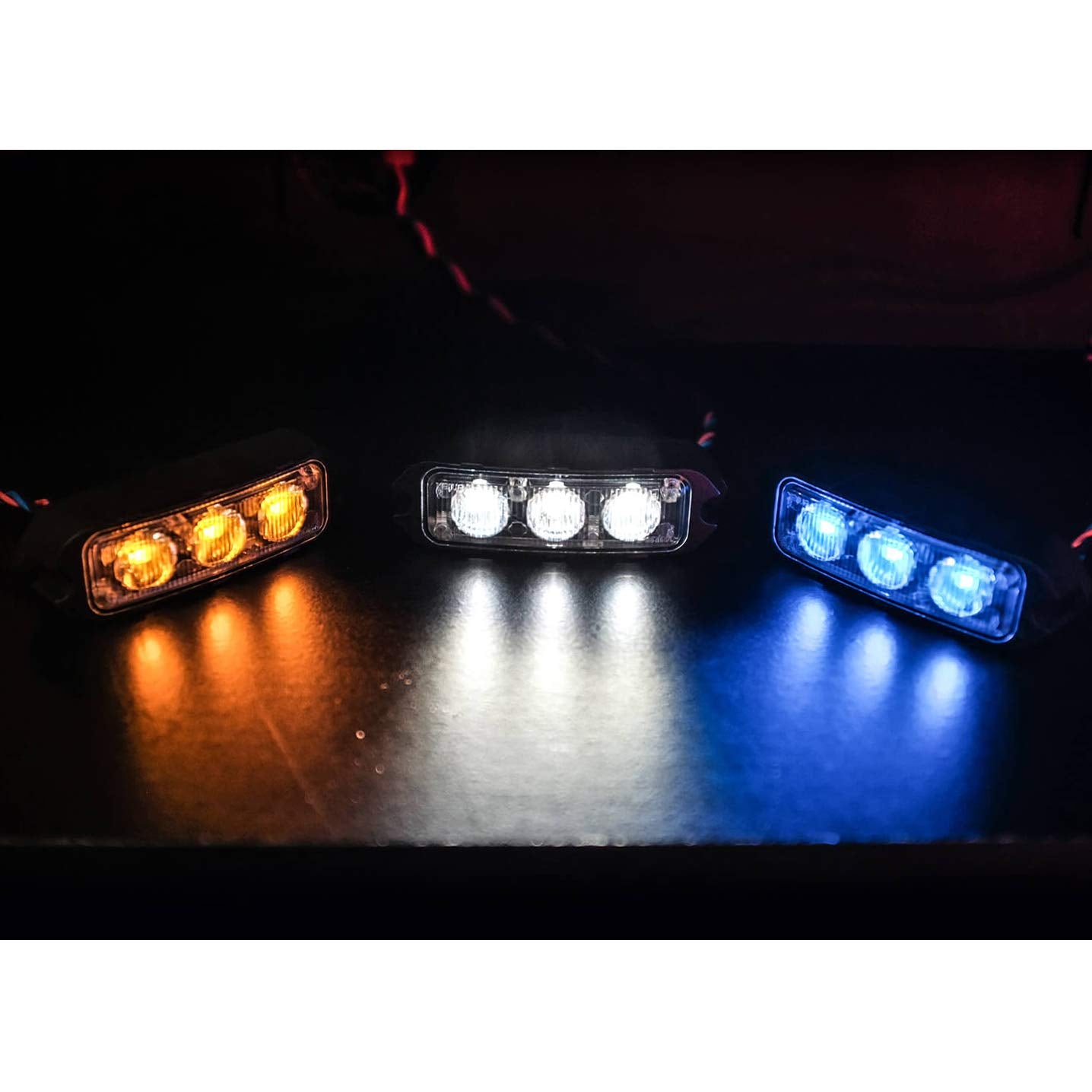 Feniex T3 LED optics detail highlighting three 3W diodes benefit concentrated light
