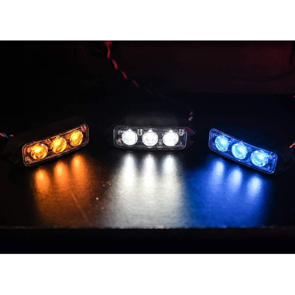 Feniex T3 LED optics detail highlighting three 3W diodes benefit concentrated light