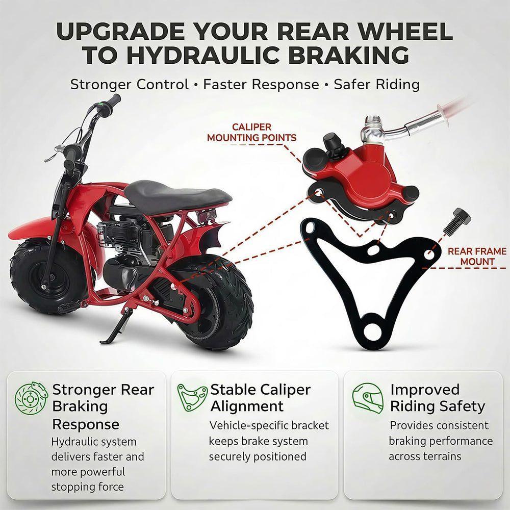Feralmoto installation hardware and fasteners included for simple assembly