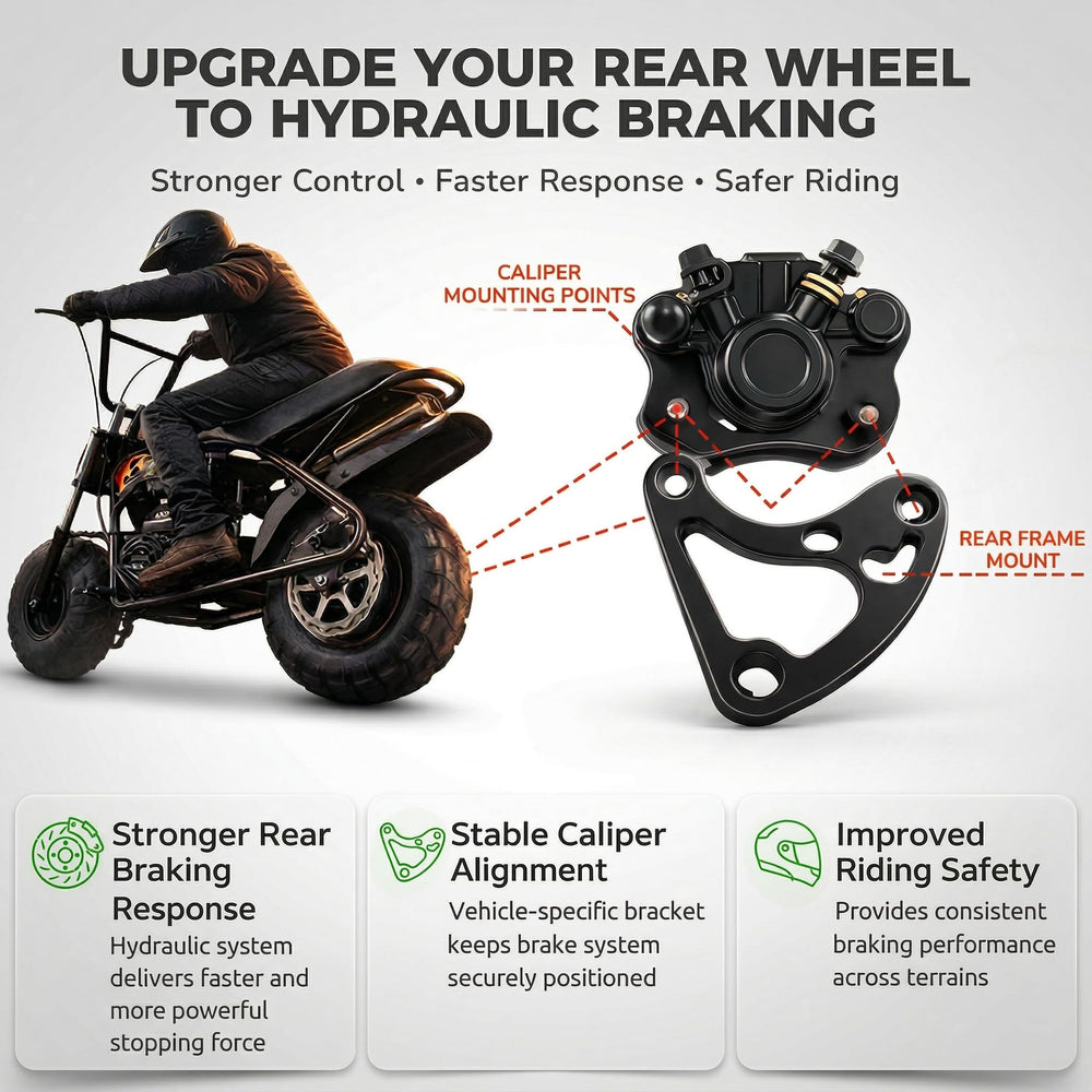 Feralmoto scale comparison with coin to show bracket and component size