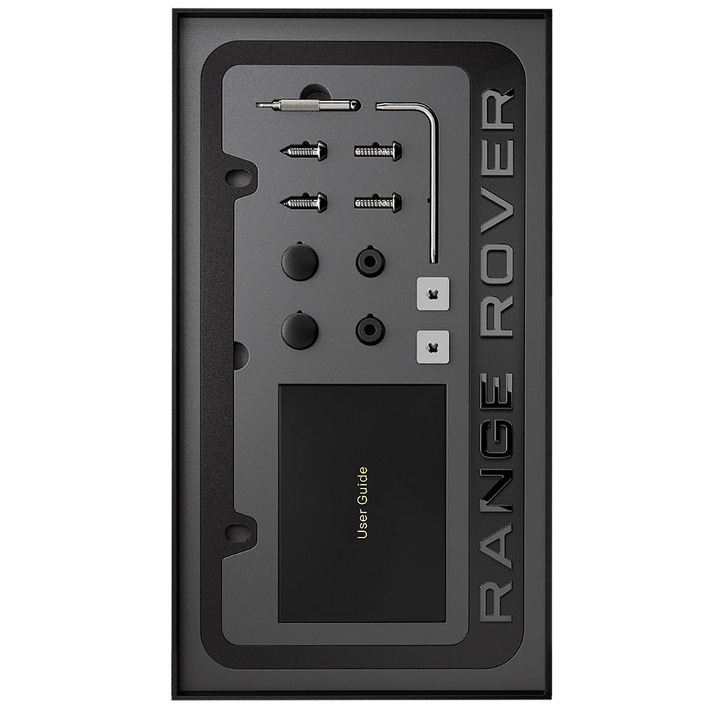 Ferractious front-view matte black frame showing sleek profile and raised lettering for refined look