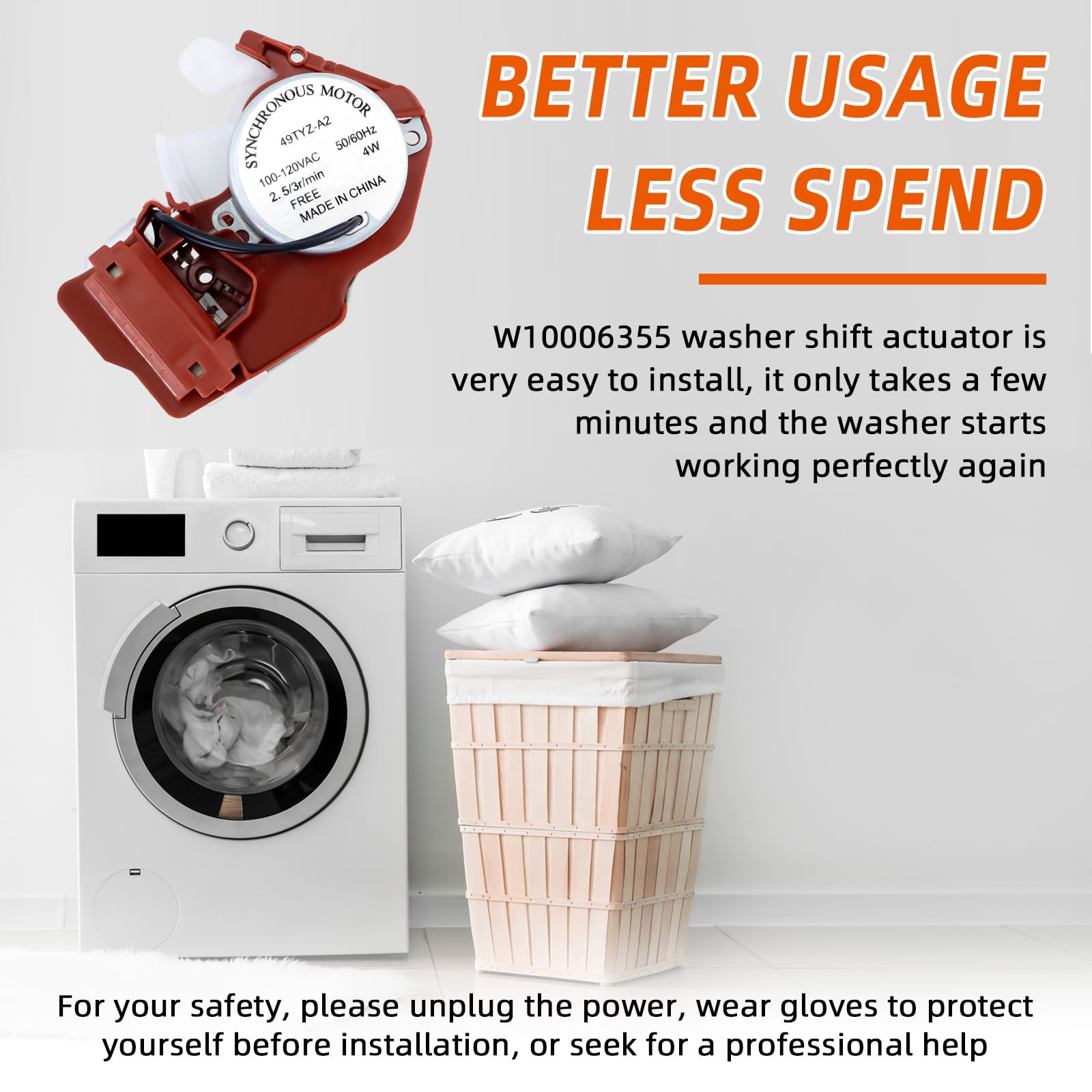 Fetechmate technician replacing actuator in laundry room highlighting DIY repair savings
