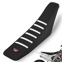 fewfuss front view of seat cover showing fit and white stripe benefit secure appearance