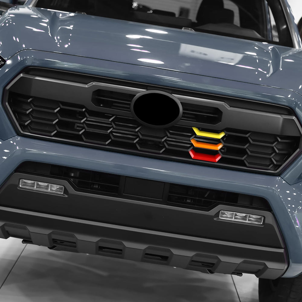 FEXIDA badge alignment detail showing precise contours and easy installation benefit
