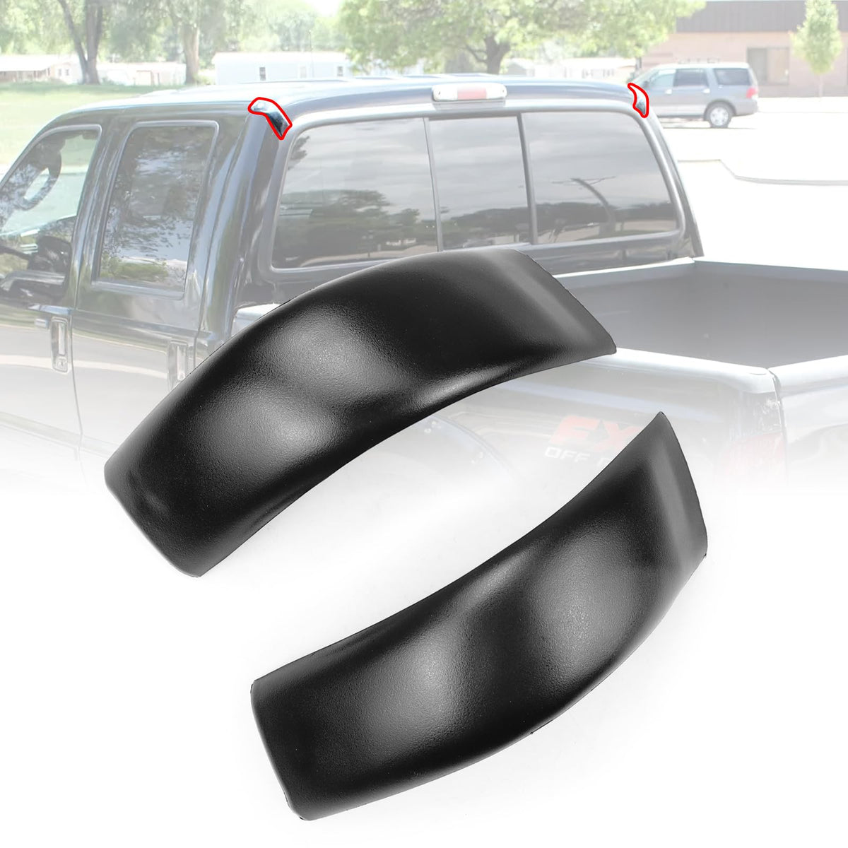 FEXON front view of LH and RH roof molding set showing fit and finish benefit