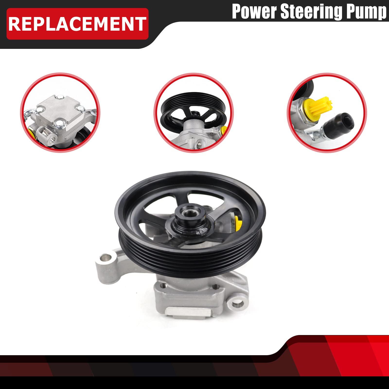 FEXON pump installed on engine demonstrating direct-fit ease and correct alignment