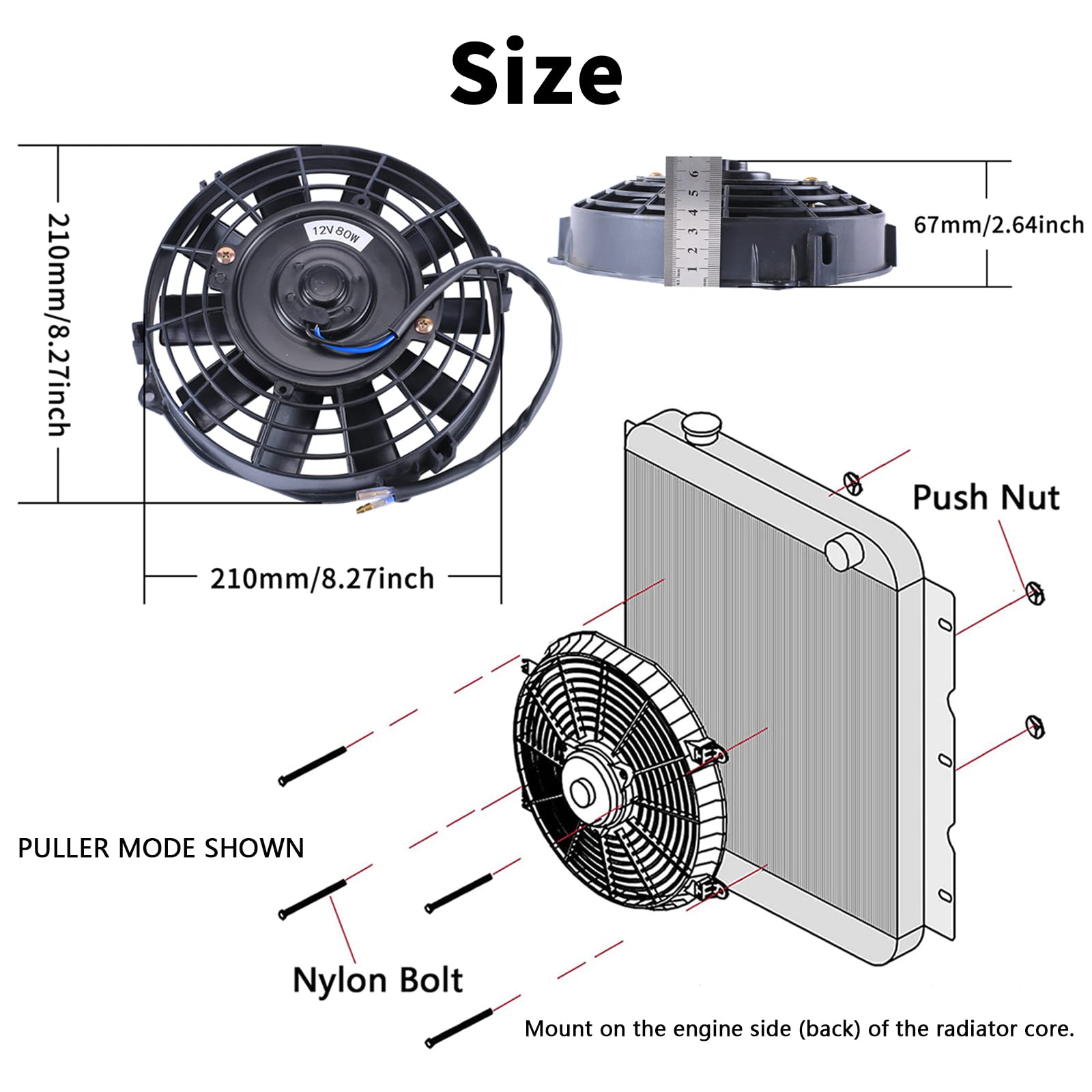 FGJQEFG close-up of 10 blades highlighting durable construction and efficient airflow
