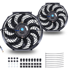FGJQEFG front view of 12-inch fan showing airflow benefit