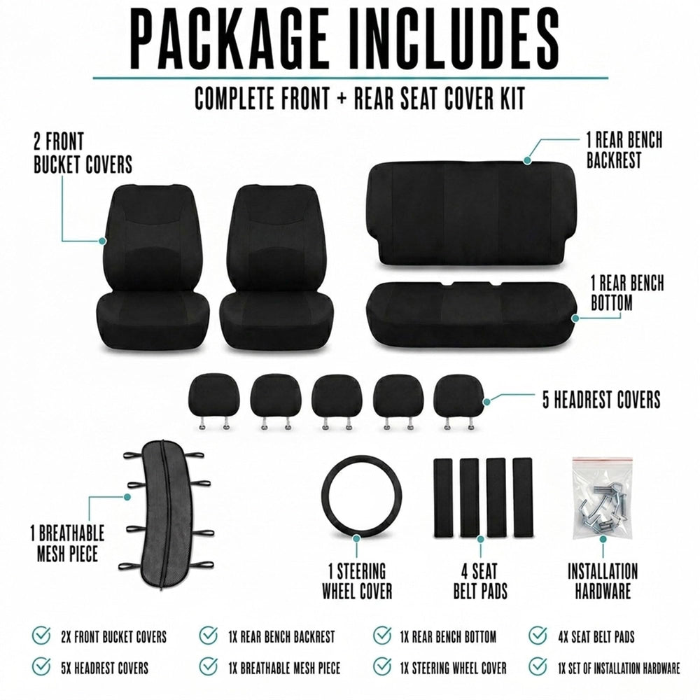 FH Group seat covers protecting car interior from pet hair and muddy paws