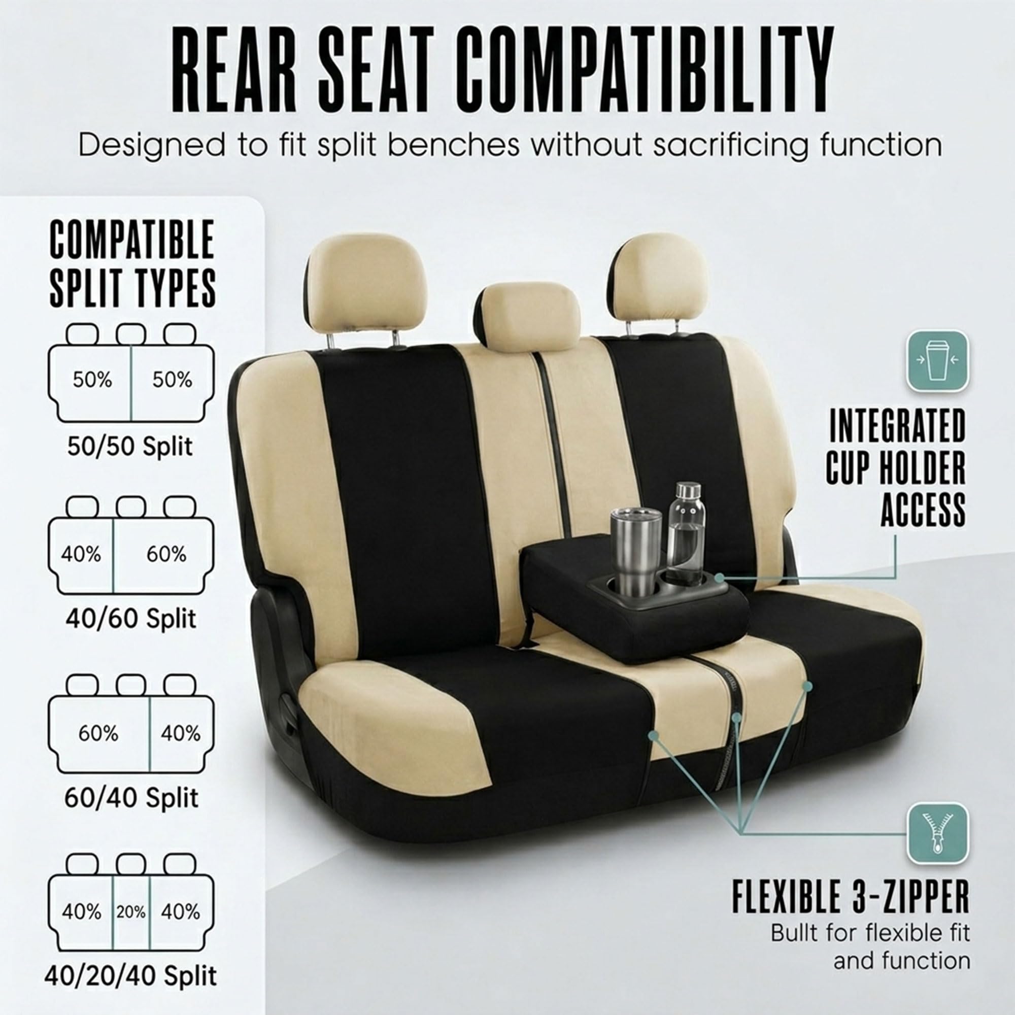 FH Group installer fitting front seat cover for quick setup