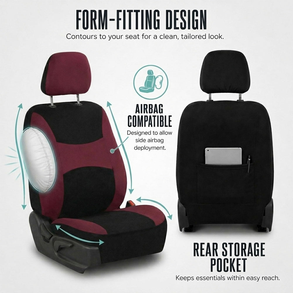 FH Group side stitch detail shows airbag-compatible safety design