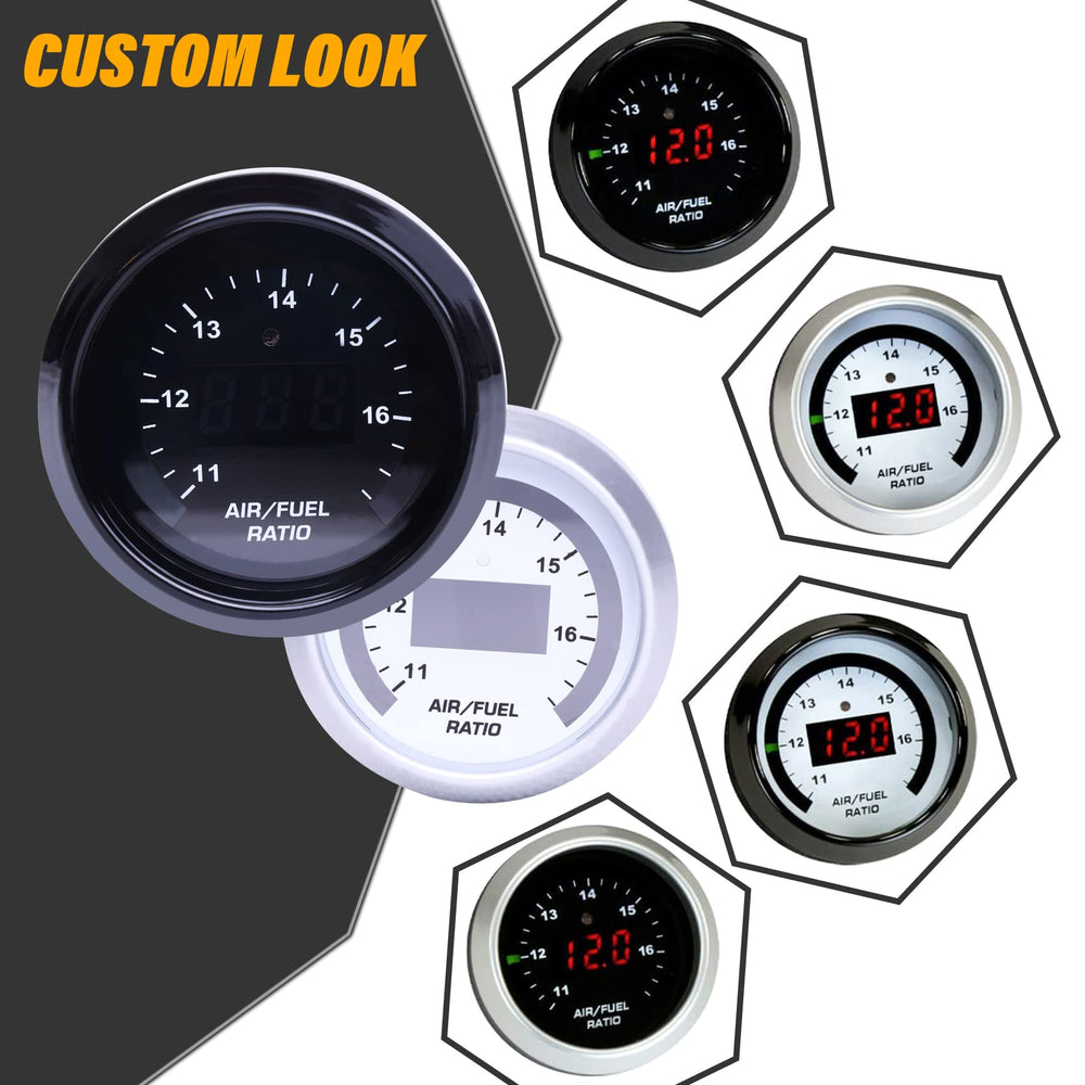 FHRHRY close-up LED needle display changing color to indicate mixture status