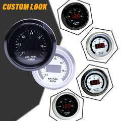 FHRHRY close-up LED needle display changing color to indicate mixture status